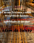 Curso individual de tejido en telar manual de bajo lizo