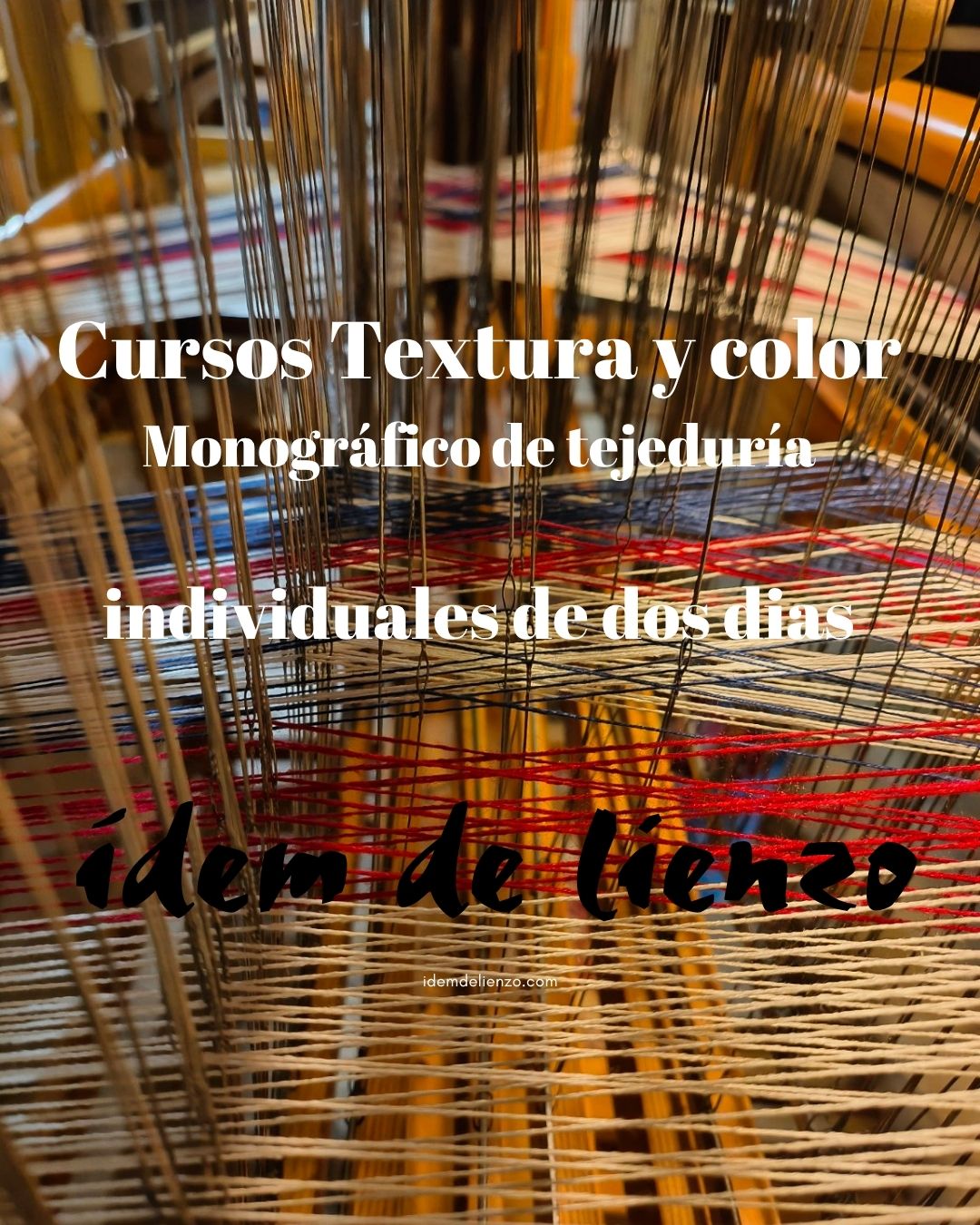 Curso individual de tejido en telar manual de bajo lizo